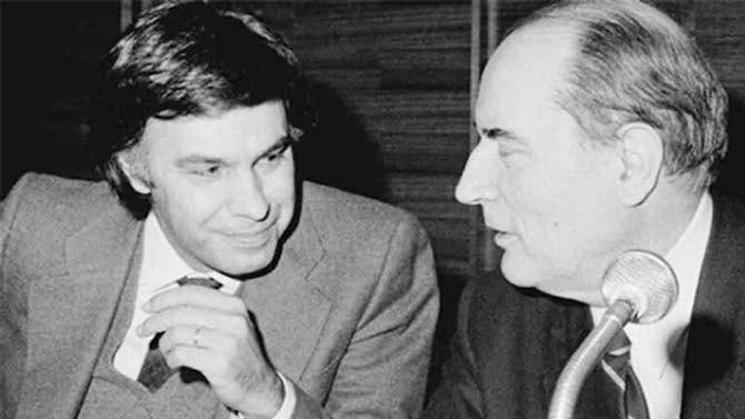 Felipe González con François Mitterrand.