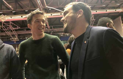 IÑIGO ERREJÓN CON EL MINISTRO DE CONSUMO Y COORDINADOR DE IU ALBERTO GARZÓN