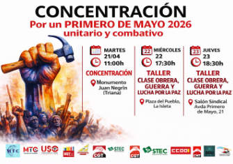 TRES ACTOS EN LAS PALMAS DE GRAN CANARIA CALIENTAN LA MOVILIZACIÓN DEL PRIMERO DE MAYO