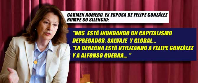 LA EX ESPOSA DE FELIPE GONZ&Aacute;LEZ EXPRESA SU RECHAZO FRONTAL A LA DERIVA DERECHISTA DEL EXPRESIDENTE