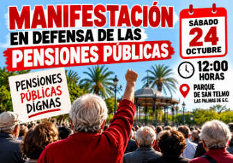 DIECISIETE ORGANIZACIONES LLAMAN A DEFENDER LAS PENSIONES PÚBLICAS EL 24 DE OCTUBRE