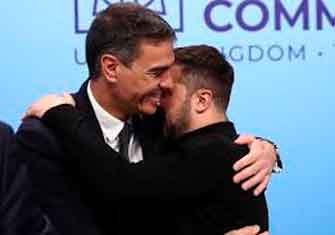 FIRMAS CONTRA LA PRESENCIA DE ZELENSKY EN ESPAÑA Y LA CORDIAL ACOGIDA DISPENSADA POR SÁNCHEZ